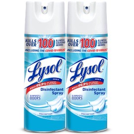 Lysol Lysol Disinfectant Spray, Sanitizing and Antibacterial Spray, For Disinfecting and Deodorizing, Crisp Linen,12.5 Fl Ounce (Pack of 2)