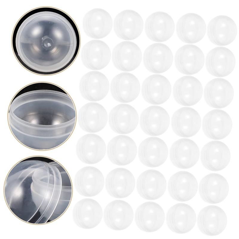 Veemoon Empty Vending Machine Capsules 50pcs Round Capsule Balls 60mm
