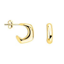 SOFIA MILANI - Women's Earrings 925 Silver - Geometry Creole Earrings, Yellow Gold, No Gemstone