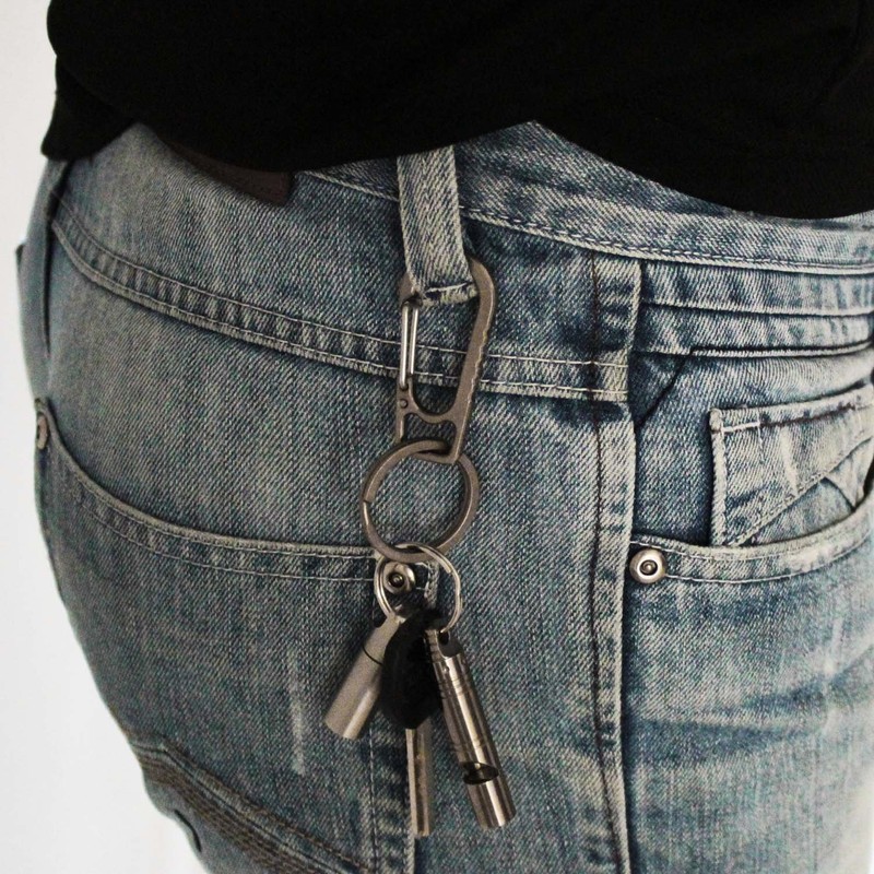 PPFISH Titanium Heavy Duty Carabiner Keychain, EDC Quick Release Hooks