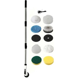 Cordless Electric Cleaning Brush – 2-Speed Power Scrubber with 9 Heads