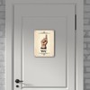 Vintage Toilet Sign Direction Sign Passage in Beige
