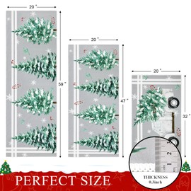 Bsmathom Christmas Kitchen Rugs Sets of 3, Non Slip Washable Kitchen Mats for Floor, Xmas Trees Merry Christmas Kitchen Runner Rug Non Skid for Hallway Laundry Room Home Floor Decorations