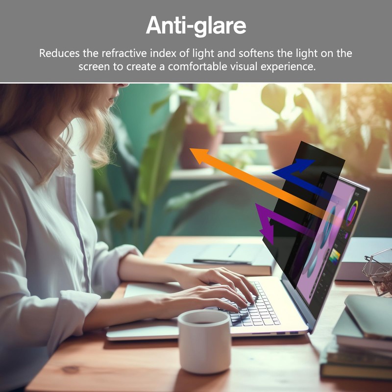 bersem 2 Pack 15.6 Laptop Privacy Screen for 16:9 Ratio