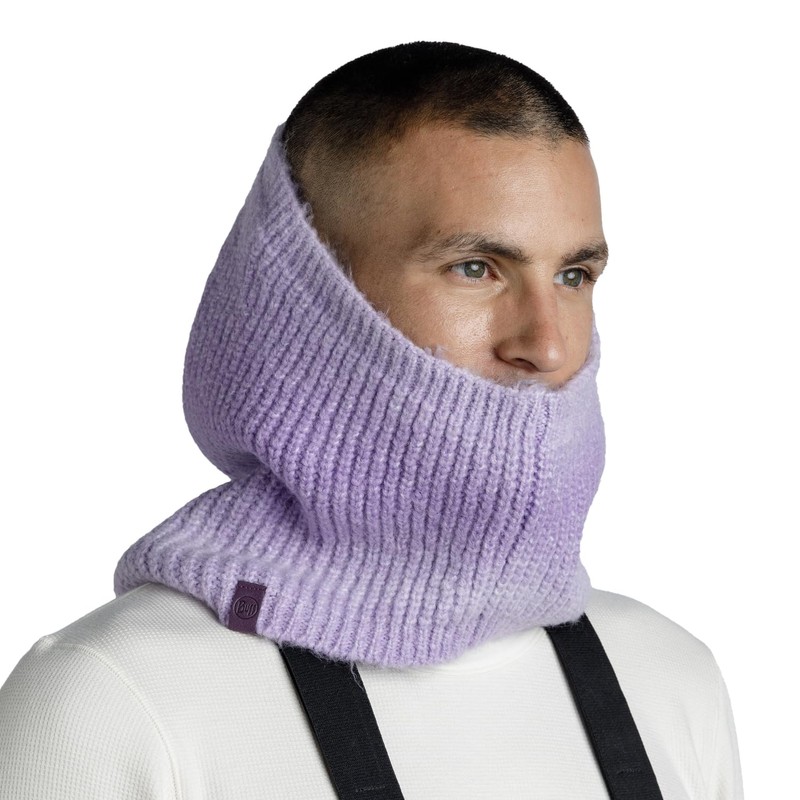Buff Knitted Neckwear Neck Gaiter, Lavender, One Size