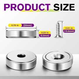 DIYMAG Imanes cuadrados, 6 paquetes de imanes de neodimio con adhesivo | Cuadrados magnéticos fuertes planos de tierras raras de 1.26 x 1.26 x 0.08 pu
