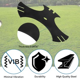 Bularie Edger Blade 781-0748 781-0748-0637 for Craftsman Troy-Bilt MTD Lawn Edger - 3-Side 9" Tri-Star Trencher Blade for B&S Sears McLane Gas Edger, Replace 40-009 490-105-M017 981-0748 - 2 Pack