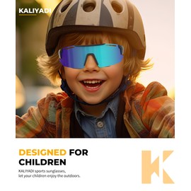 KALIYADI Polarized Youth Baseball Sunglasses: Kids Sunglasses for Boys Girls Sports Cycling Running Age 3-12 UV400 Protection