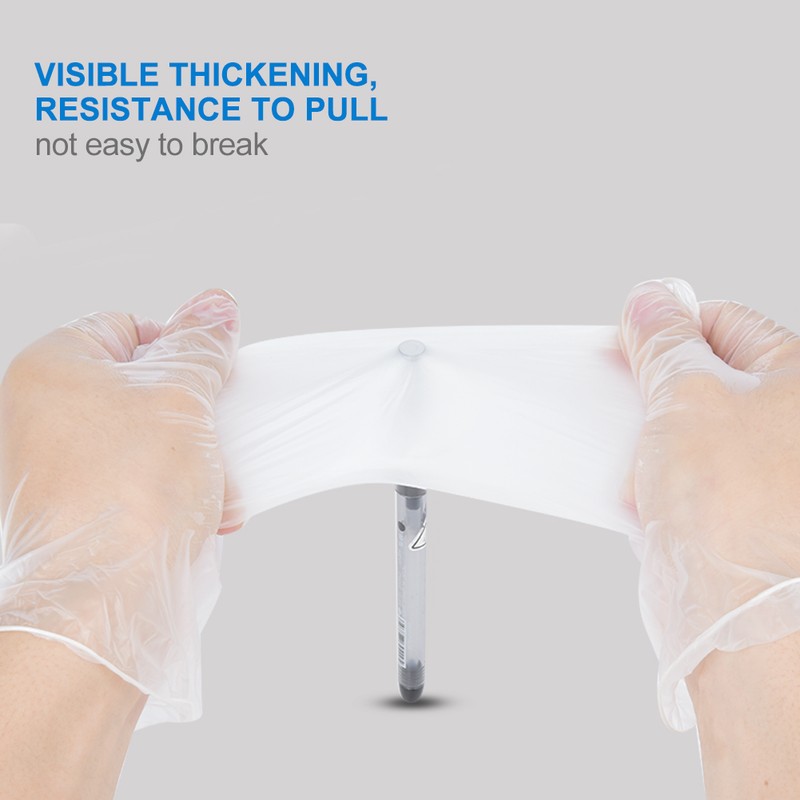 100pcs / box Disposable Gloves PVC Protective Gloves for Workplace