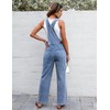 Luvamia Blue Denim Overalls Women's Plus Size Bibs Jumpsuit Casual
