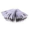 VNC 200Pcs Pcs Long Nail Forms Extension Set Silver Nail