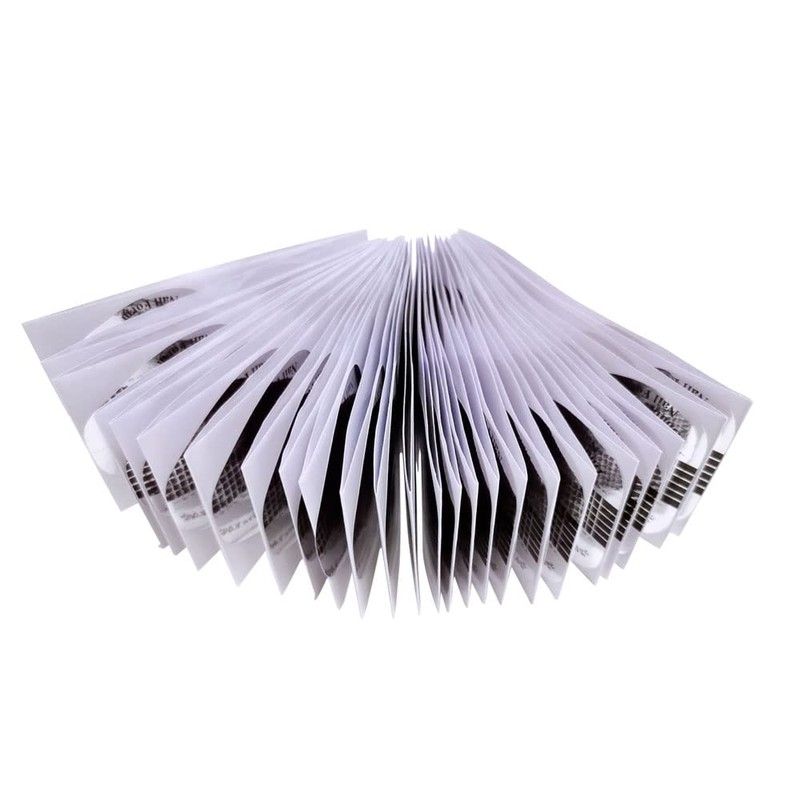 VNC 200Pcs Pcs Long Nail Forms Extension Set Silver Nail