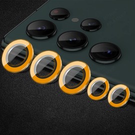 Omorro Compatible for Galaxy S24 Ultra Luminous Camera Lens Protector Ultra Thin Film Tempered Glass Camera Screen Protector Shockproof Cover Orange