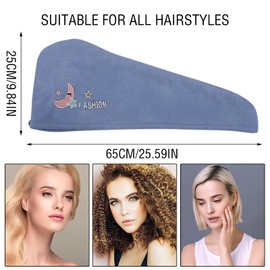 Pack of 2 Hair Turban, Microfibre Towel Hair Towel Quick Drying Hair Towel Women's Hair Towel Turban Towel Pink with Button Turban Towel Dry Hair Cap for Long Hair Children