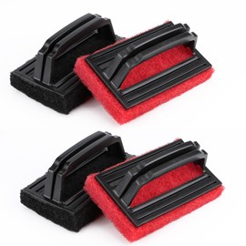 Pack of 4 Pool Sponge Brushes Plastic Swimming Pool Brush Cleaning Brush with Handle for Cleaning Dirt and Moss for Cleaning Pool, Spa, Bathtubs and Walls