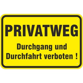 Private Way Passage and Passage Prohibited Sign 400 x 600 mm Aluminium Composite Material 3 mm Thick
