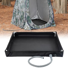 Shower Pan - Folding Shower Base Portable Floor - Standing Bath Floor Drainage Bowl for Outdoor Tent RV Road Trip Sun Shade Hiking Awning Camping