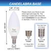 Simba Lighting LED Candelabra Light Bulbs B11 (C37) Candle Shape
