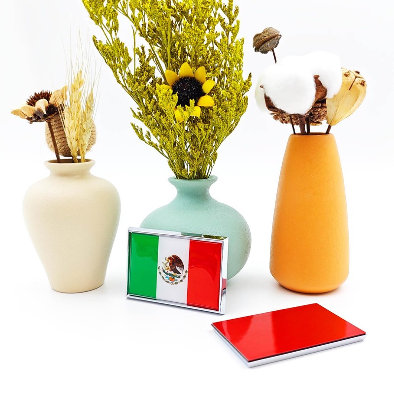 Perdecor Mexico Flag Sticker Emblem Mexican Decal Car Chrome Flags,