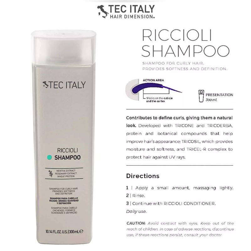 Tec Italy Riccioli Shampoo Curl Definition Enhancer & Moisturiser 10