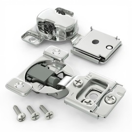 10 Pack | 5 Pairs - 1/2 inch Soft Close Hinges for Kitchen Cabinet Doors | Self Closing Hidden Door Damper | Stainless Steel Satin Nickel Concealed Hardware