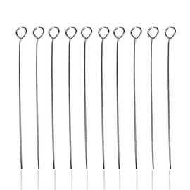 80 Pcs Inoculating Needle, 5 mm Nichrome Tips Inoculating Loop, Reusable Inoculating Loop Holder Tips For Laboratory, Bacterial Tissue Culture