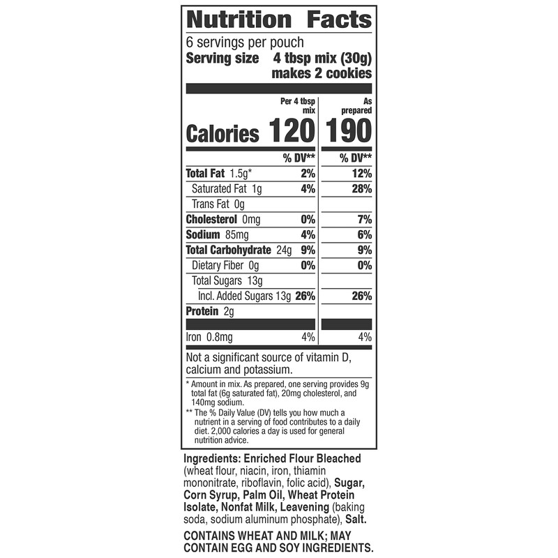 Betty Crocker Sugar Cookie Mix, Makes twelve (12) 2-inch Cookies,