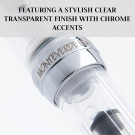 Monteverde USA Monza ID Fountain Pen with Ink Vials (Crystal Clear) - Fine Nib