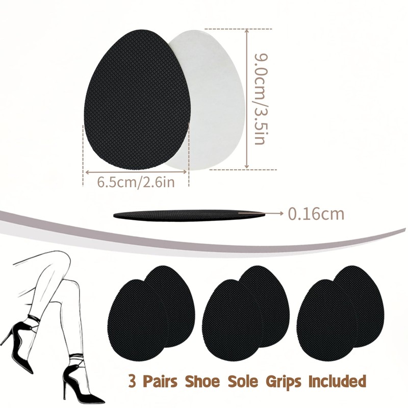 Non-Slip Shoe Pads, Shoe Sole Protectors for Bottom of Shoes,