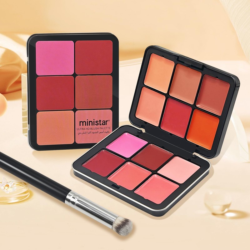 LSxia 12 Colors Cream [Blush] Makeup Palette for Cheeks -