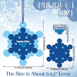 Beeveer 36 Pieces Winter Snowflake Craft Kits DIY Religious Snowflake Hanging Ornaments Craft Bulk Jesus Faith Winter Crafts for Xmas Holiday Party Favors Sunday School Church Classroom Activities