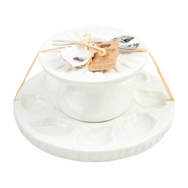 Mud Pie Reversible Seafood Tower; 10" x 4 1/2" Dia