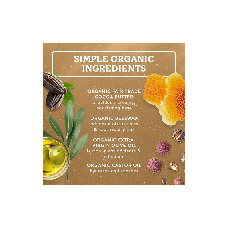 Fair Trade Cocoa Butter Lip Balm Four Pack