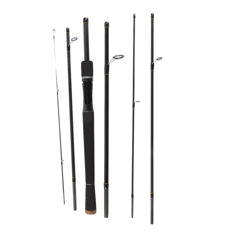 7.9ft Fishing Rod Portable 6 Sections Carbon Fiber Lightweight Fishing