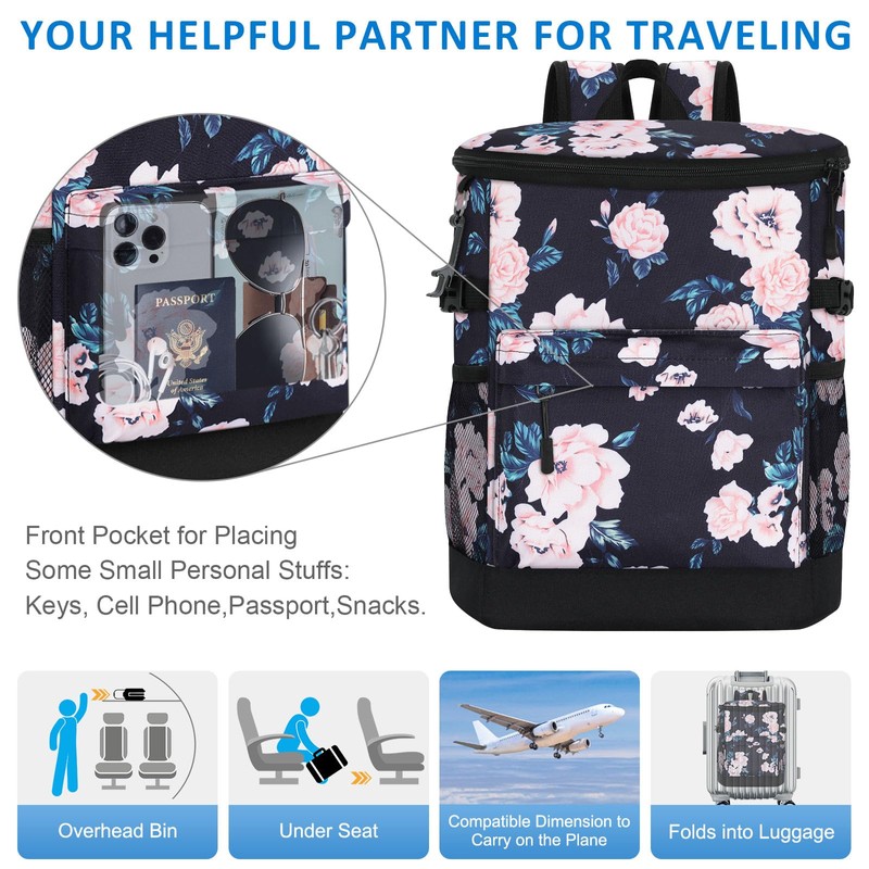 Tenot Cooler Backpack 33 Cans Backpack Coolers Insulated Leak Proof