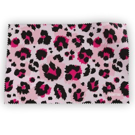 HECHTTAG Microfibre Cloth XXL, Optician Quality Glasses Cleaning Cloth, Ideal for Cleaning Glasses, Display, Camera, Tablet, Smartwatch, Sunglasses, Lens, Reusable (Leo Pink)