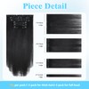 Ukira Black Hair Extensions for Women Clip in, 22 Inch