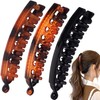 Mxxipp 3pcs French Banana Clips, Non-Slip Classic Large Hairstyle Claws,