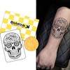 Boldink タトゥーシール シュガースカル メキシコ ドクロ 花柄 スカルアート シュガースカル 2枚セット 2週間