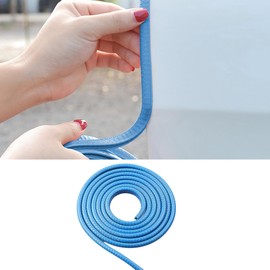 Tioollev Car Door Edge Guards, 16Ft Rubber Seal Car Door Edge Trim, U Shape Door Edge Protector Guard, Aluminum Weather Proofing Automotive Door Edge Molding Protection for Most Car (Blue)