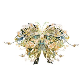 MU 3D Metal Puzzle for Adult Flower and Butterfly E-Flower, Insect Animal Model Kits Building Miniature Jigsaw Puzzles, Birthday Xmas Gifts Brain Teaser DIY Set Home Decor