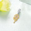qielizhu Sunflower Charm 925 Sterling Silver Sunflower Jewelry for Women