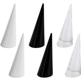 Ring holder ring display stand Plastic Single Finger Ring Stand Display Cone Tower Jewelry Stand Showcase Display 6pcs