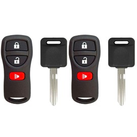 2x New Replacement Keyless Remote with Ignition Key Compatible With & Fits For Nissan ID 46 Chip N104T