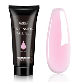 eodci Poly Nail Gel 60g - Milk Pink Gel Builder for Nails, Gel Extension, Hard Gel Color, Multifunctional, Long-Lasting, Easy to Use
