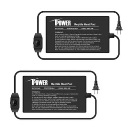 iPower Reptile Heating Pad 4W/8W/16W/24W Terrarium Heater Under Tank Heat Mat for Amphibians and Reptiles Pet, 2-Pack, with/without Adjustable Knob, Multi Sizes