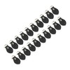 20 Sets Leather D Rings for Purse Genuine Leather D