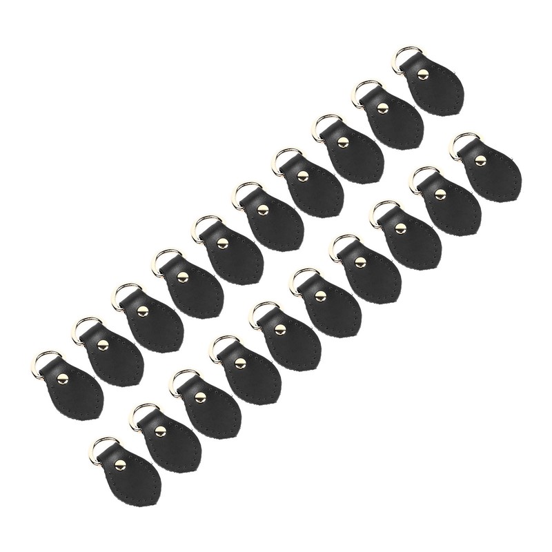 20 Sets Leather D Rings for Purse Genuine Leather D