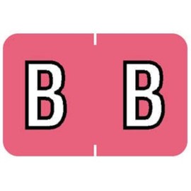 Tabbies Barkley ABKM Compatible 71620 Series Alpha Labels, Pink B, 1”H x 1-1/2”W Label Size, Filing Color Code System, 252 Labels Per Kit (71622)