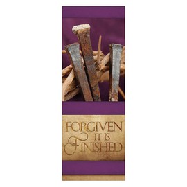Trinity Church Supply Inspiring Religious Banner Hallowed Sanctuary Christian Church Banners, Spiritual Sanctuary Christian Church Banners, Forgiven, 2ft x 6ft